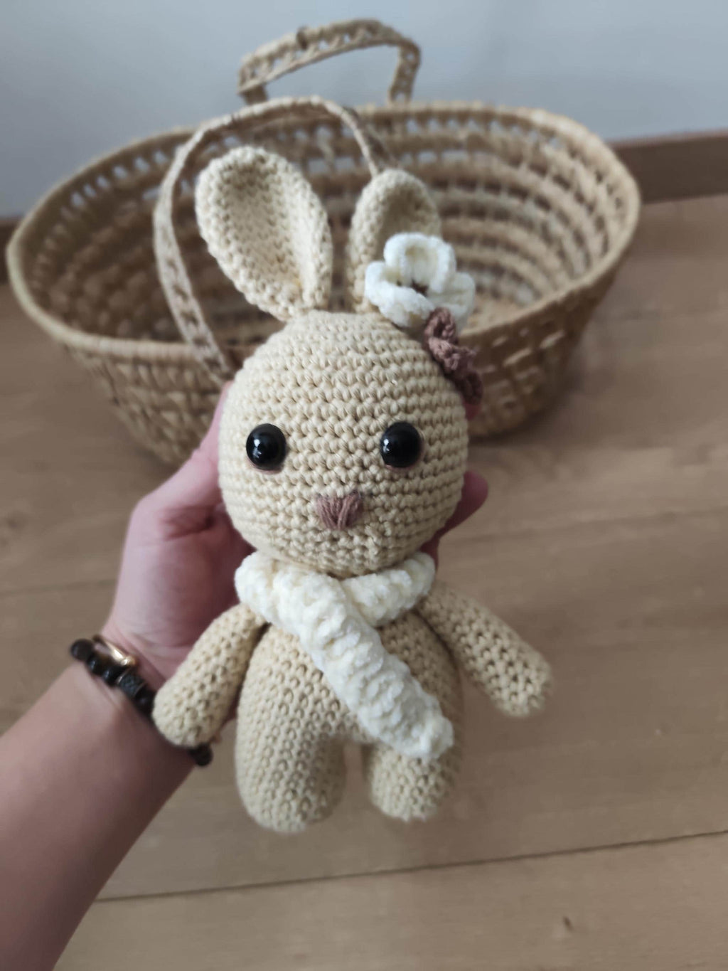 🐰 Peluche lapin au crochet faite main – Blanche & Noé