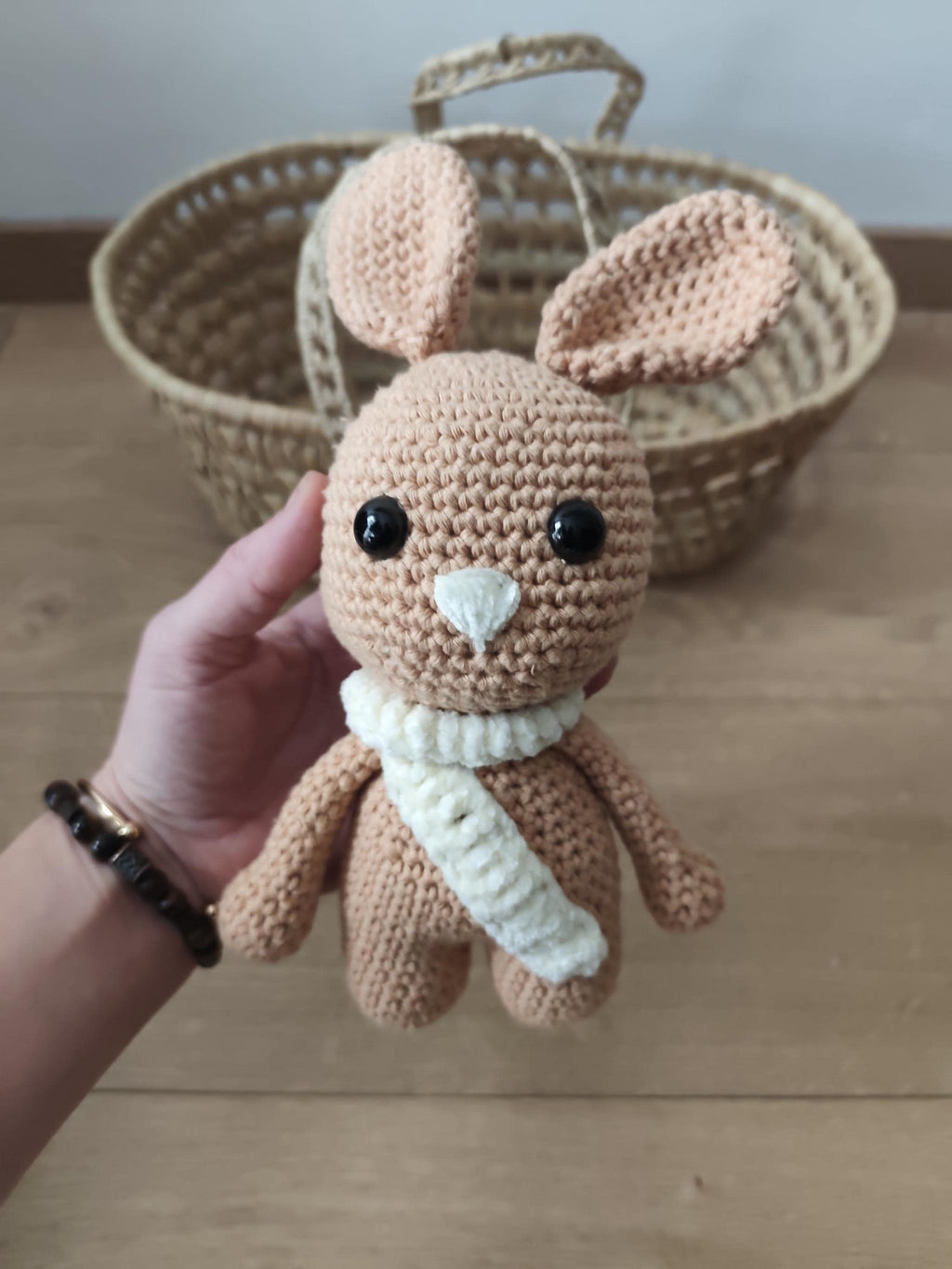 🐰 Peluche lapin au crochet faite main – Blanche & Noé