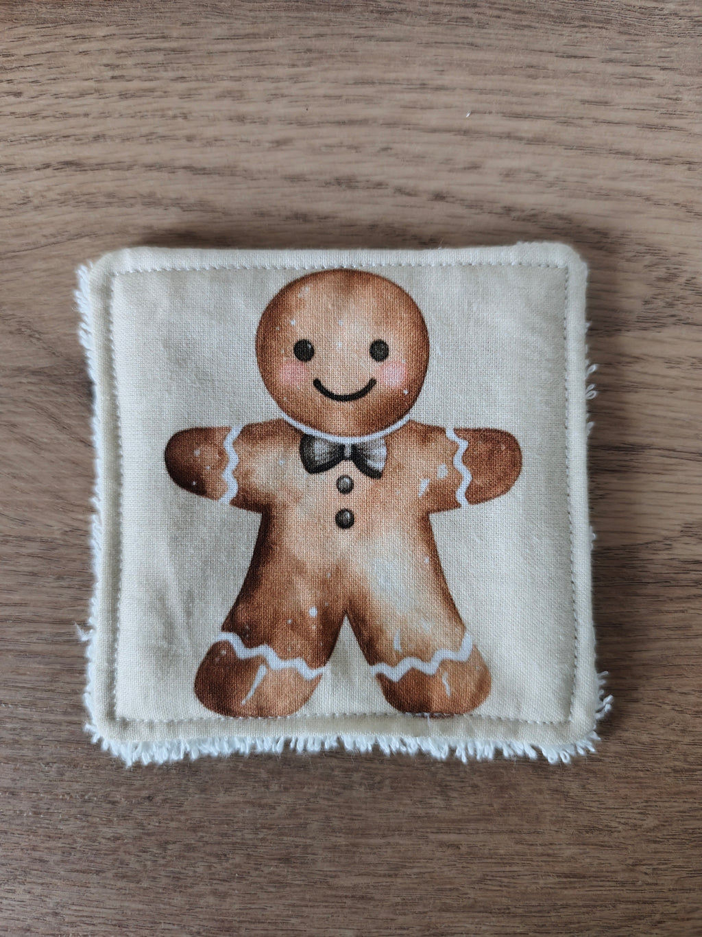 Lingette lavable "Les petits animaux de Noël"