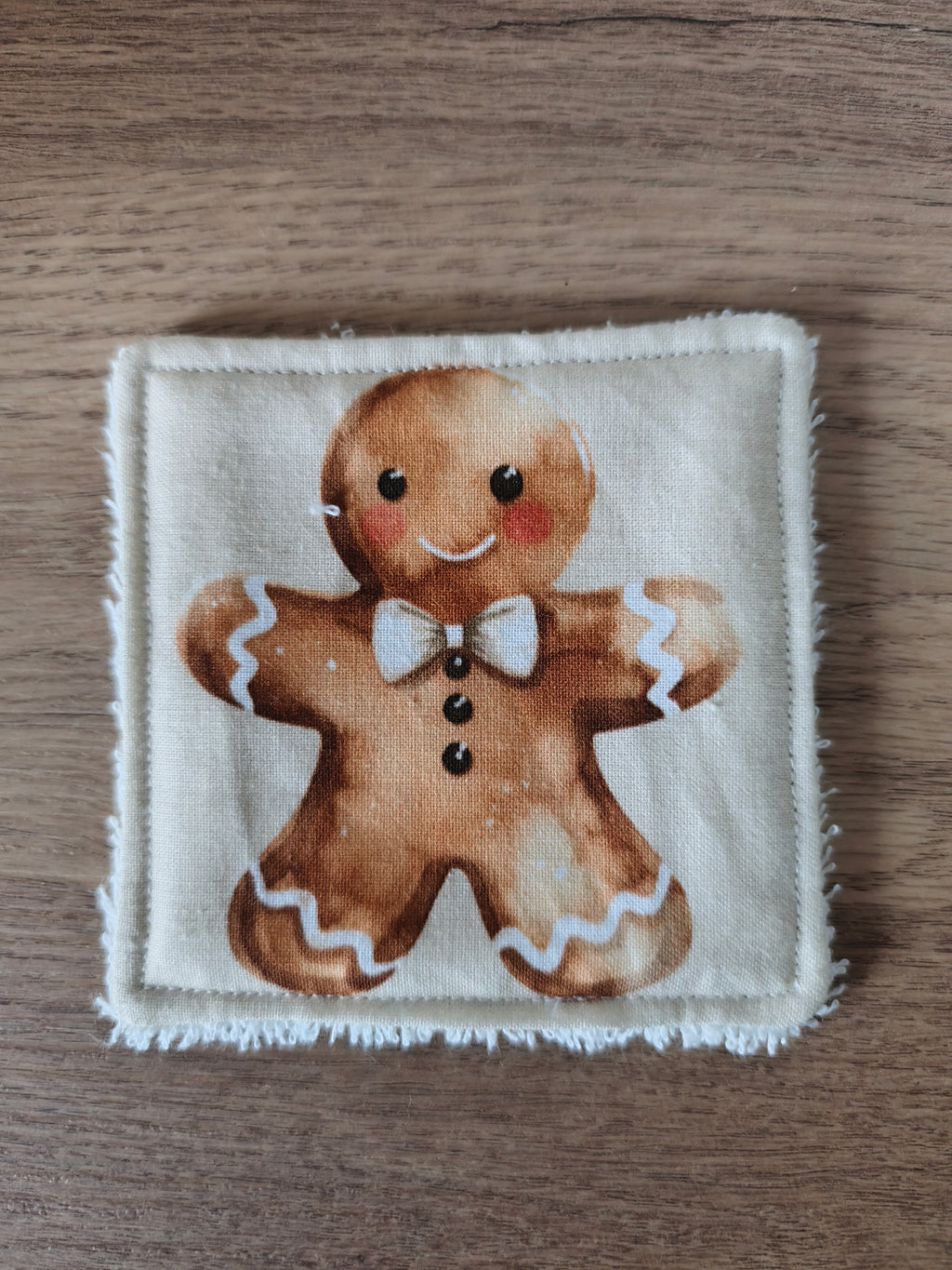 Lingette lavable "Les petits animaux de Noël"