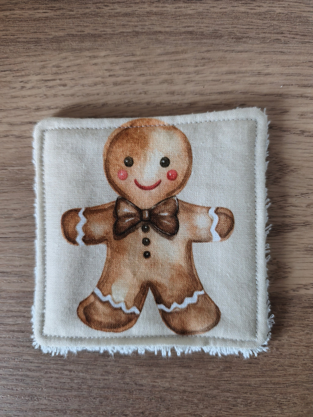 Lingette lavable "Les petits animaux de Noël"