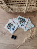 🐋 Lot de 4 lingettes lavables – Madeleine la baleine