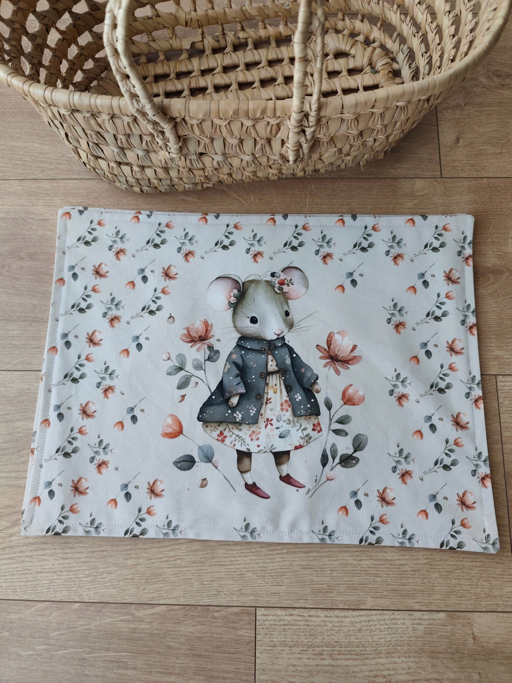 🐭 Set de table à colorier lavable – Marie Capucine la souris