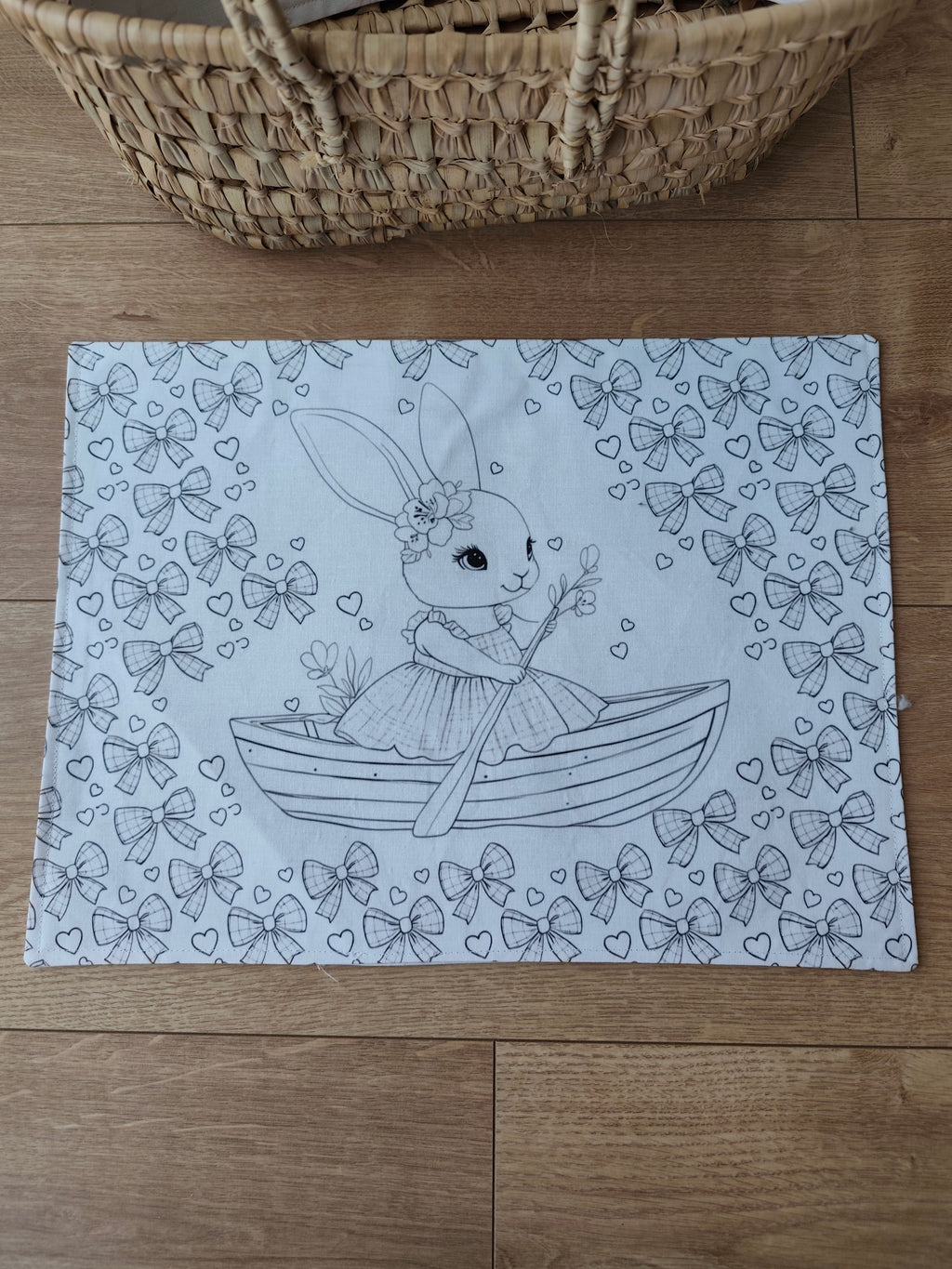 🐰 Set de table à colorier lavable – Léontine la Lapine