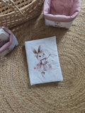 Protège carnet de santé Léontine la Lapine, coton imprimé fleuri artisanal – Blanche & Noé