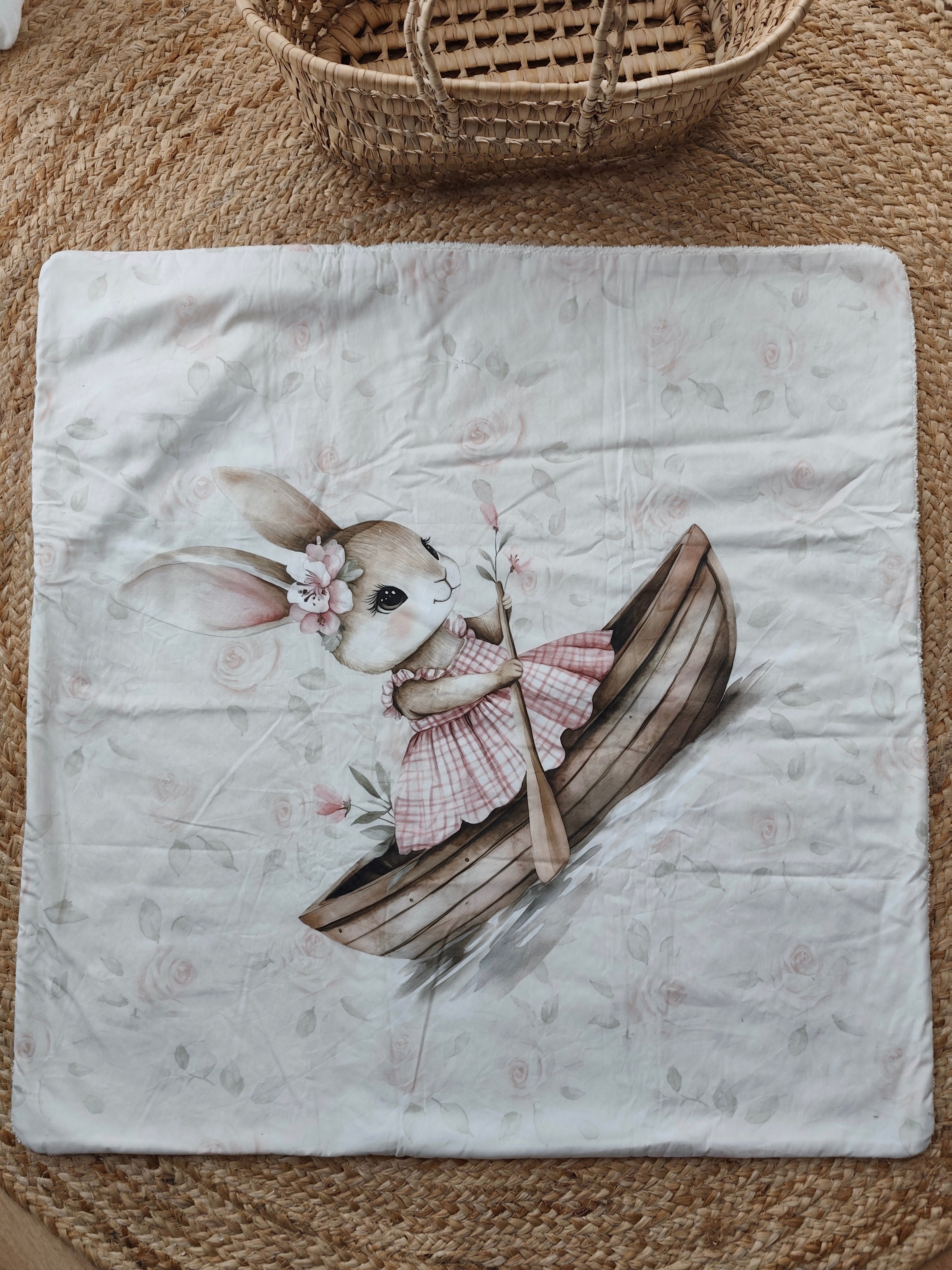 Cape de bain bébé Léontine la Lapine | Sortie de bain artisanale avec capuche