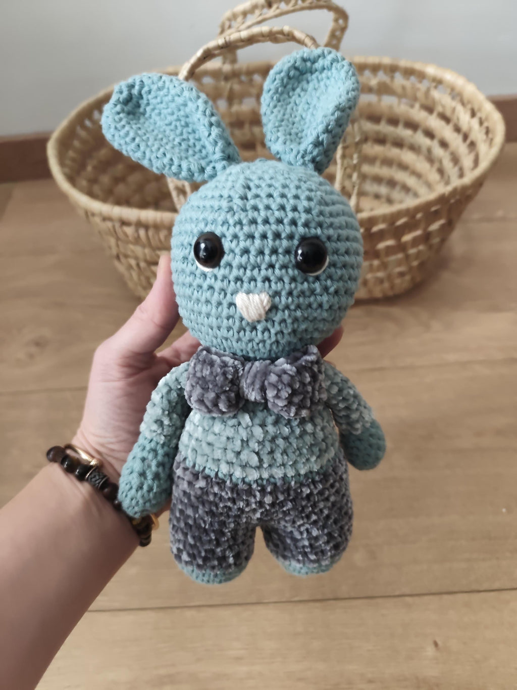 🐰 Peluche lapin au crochet faite main – Blanche & Noé